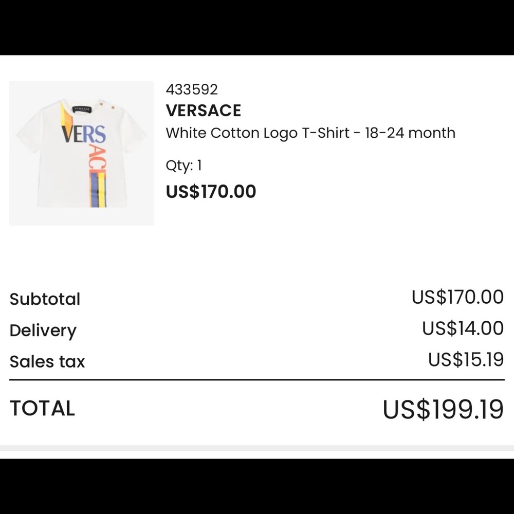 Versace shirt only worn twice